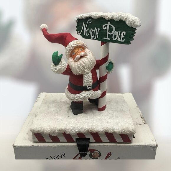 Annalee Mantel Collection Vintage Santa Stocking Holder in Original Box - Picture 5 of 14